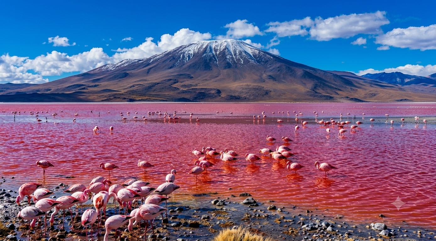 Flamants roses au Lac Natron Tanzanie